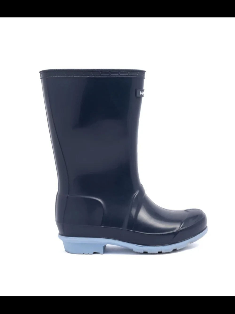 Nautica Kids Navy Rain Boots with Light Blue Sole Size 4
